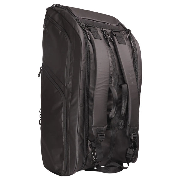 A single green leaf against a white background.