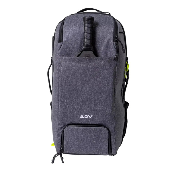 Pickleball paddle bag with a sleek gray design and a dedicated compartment for paddles and gear.