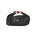 Black ADV tennis duffel bag with coral carry straps and white ADV logo on white background.