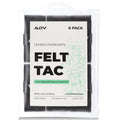 ADV FeltTac black tennis overgrip 6-pack in resealable pouch, labeled high absorption and comfort.