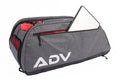 Tennis backpack with side pocket featuring a sleek charcoal design and large zippered compartment, shown storing a laptop—perfect for keeping electronics and accessories protected and easily accessible.