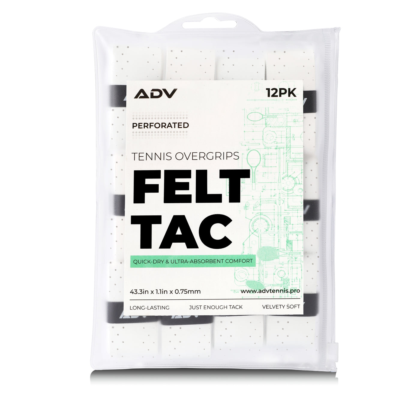 white - 12pk - perforated
