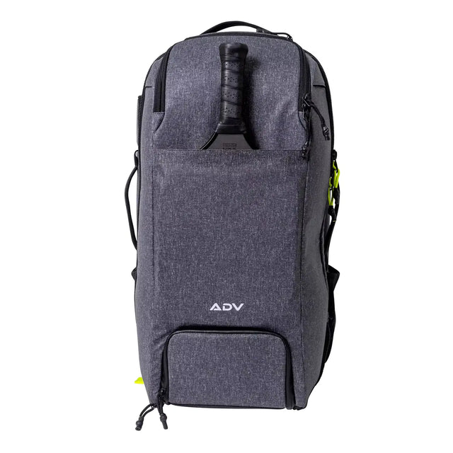 Pickleball paddle bag with a sleek gray design and a dedicated compartment for paddles and gear.
