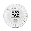 MaxTac white tennis overgrips in a 30-pack round tub with ADV label.