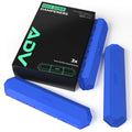 Blue ADV Max-Sorb tennis dampeners, 3 pack, beside black retail box.