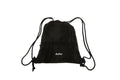 Black ADV Dash drawstring bag with front zip pocket on a white background.