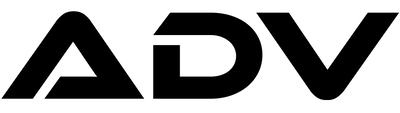ADV black logo on white background